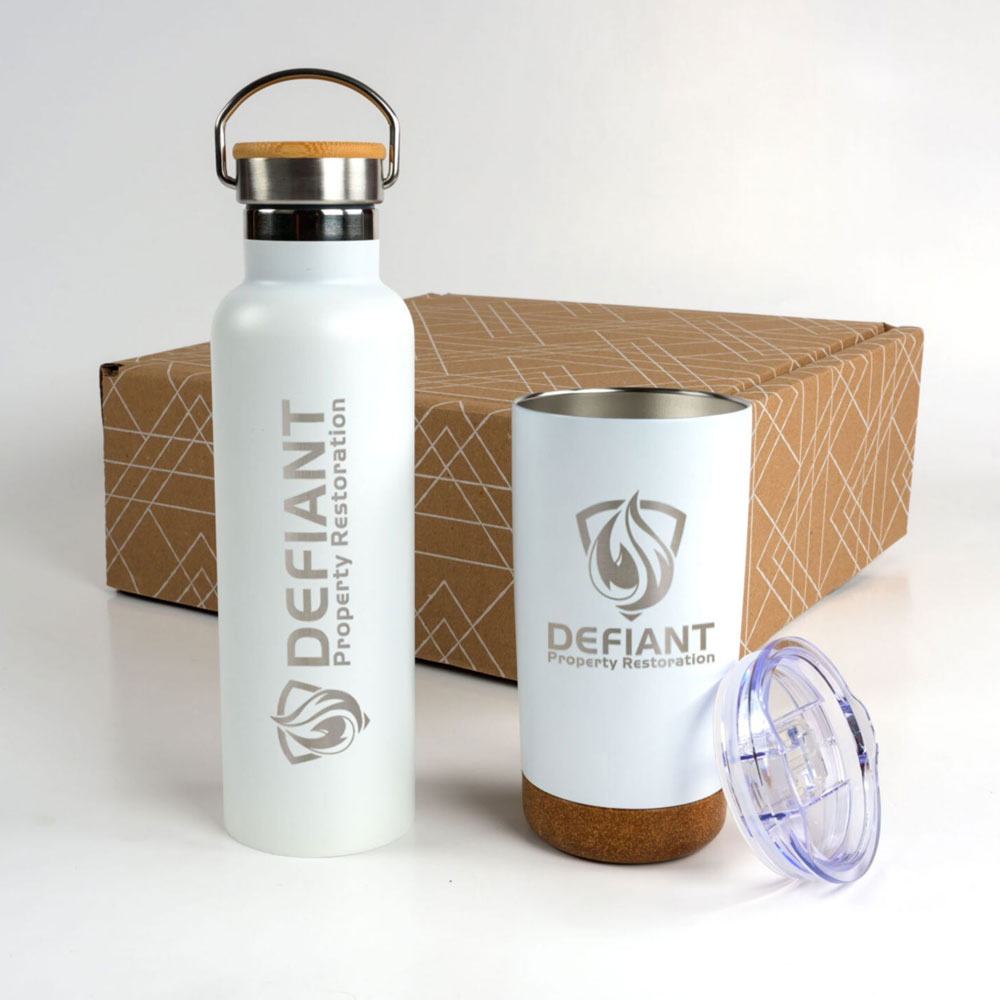 Cork And Bamboo Drinkware Set